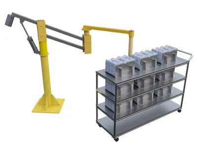 Power balance crane 3D model