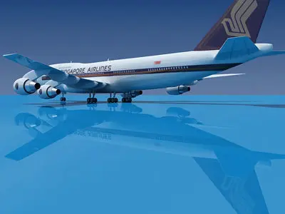 Singapore Airlines Boeing 747 3D model