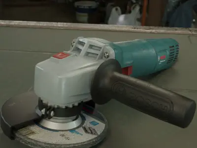 Realistic Power Tool Bosch Angle Grinder with PBR Texture Low-poly 3D model