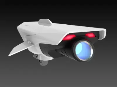SF FUTURISTIC DRONE Low-poly 3D model