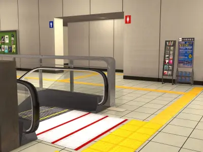 train station 3D model 8