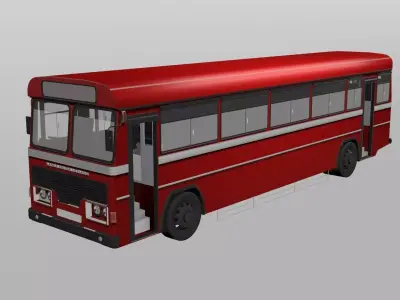 Public transport bus service 3D model