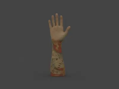HAND-014 Right Hand Low-poly 3D model