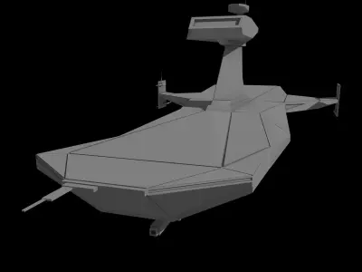 Low poly model Star ship  Free low-poly 3D model