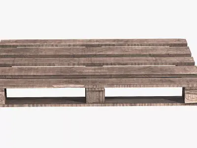 Wood pallet PBR Game Ready Low-poly 3D model