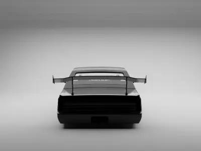 v8 widebody vintage car  Low-poly 3D model