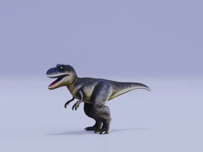 T-Rex Dinosaur Reptile Mid High Poly Low-poly 3D model