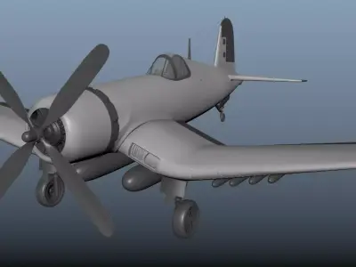 Vought F4U Corsair Low-poly 3D model purchase