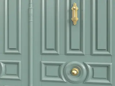 Entrance classic door 119 3D model