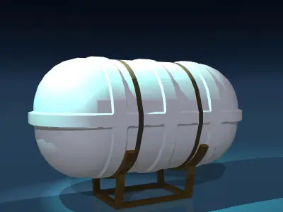 Life raft container 3D model