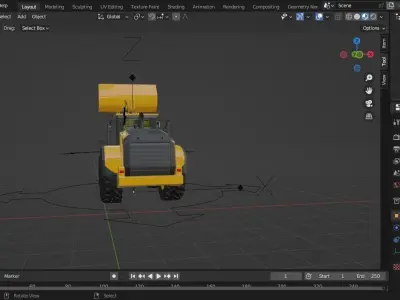 MID POLY  WHWWL LOADER 3D model