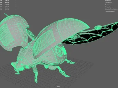 lady bug robot 3D model
