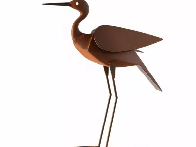Abstract Bird Sculpture Model Pack Low-poly 3D model