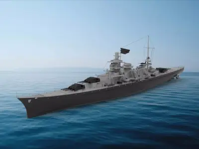 German battleship Scharnhorst  3D model