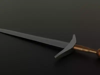 knights arming sword 3D model