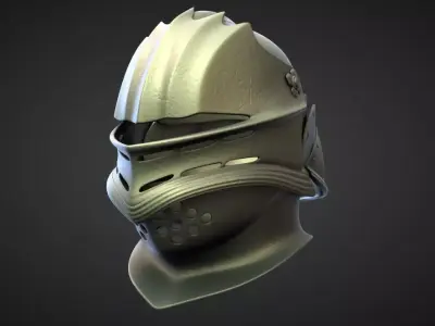 HELMET6 high and low poly Low-poly 3D model