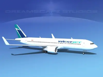 Boeing 767-300 WestJet 3D model