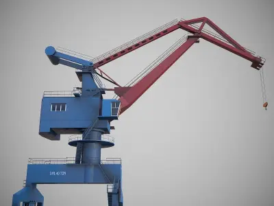 Portal Jib Crane Low-poly 3D model
