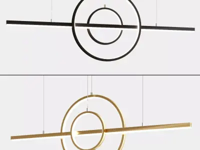 Indoor LED Chandelier 3D model