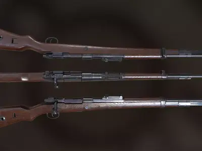 karabiner 98k Low-poly 3D model buy