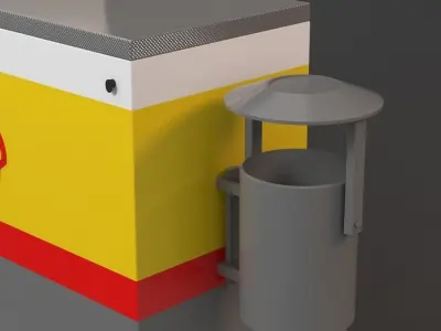 Shell Gas Pump 3D model