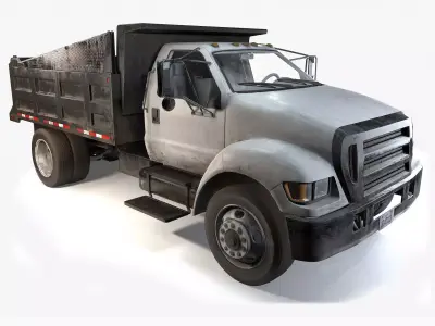 Dump Truck Game Ready PBR Textures Low-poly 3D model