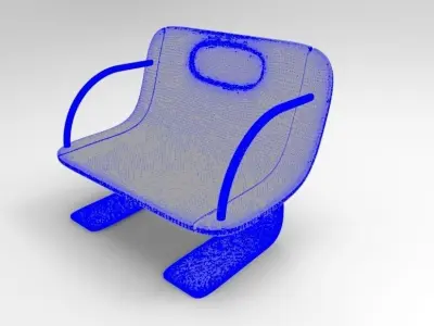 garden chair Low-poly 3D model buy
