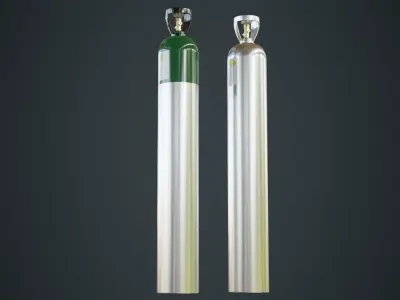 Gas Cylinder 2B Low-poly 3D model