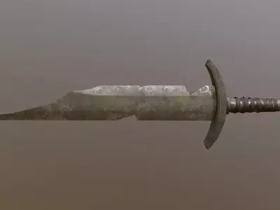 Broken Sword Low-poly 3D model