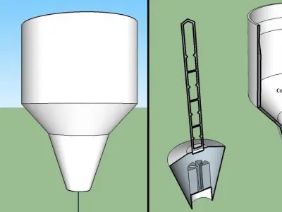 Oils funnel heavy duty Free 3D model