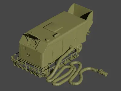 RAF STAD 250 Aircraft Air Starter Trolley 3D print model