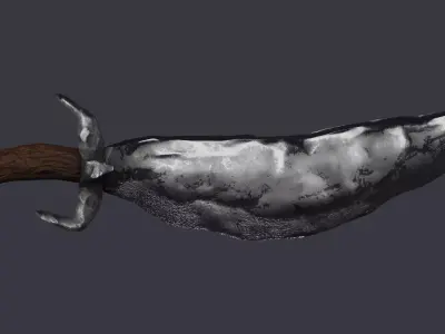 Savage sword game model Free low-poly 3D model