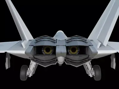 F-22 Raptor High-Detail 3D Model  Animated  20K PBR 3D model