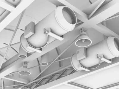 Greenhouse roof Industrial 3D model