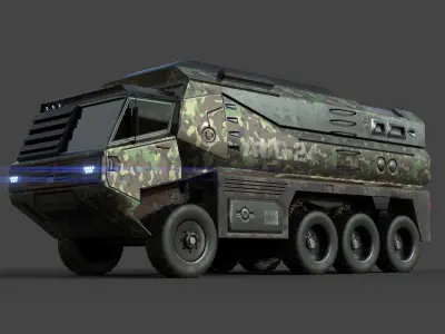 Military Truck Lowpoly Low-poly 3D model