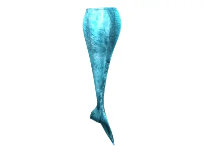 Mermaid Tail Low-poly 3D model