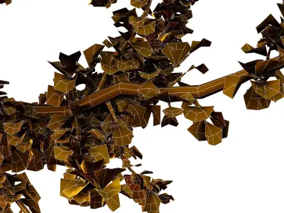 Maidenhair Ginkgo Biloba Tree 04 3D model