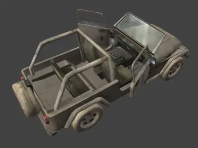 Jeep Unlimited Low-poly 3D model
