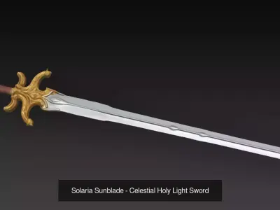 Royal Celestials - Divine Fantasy Sword Collection 3D Model Pack