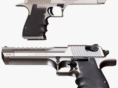 Game Ready Desert Eagle  Low-poly 3D model