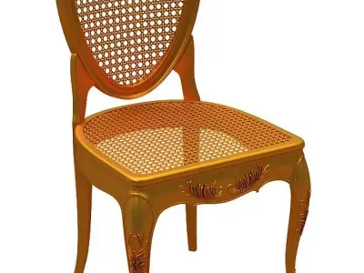 Classical Dining chair Low-poly 3D model