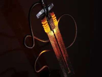 sword lord of rings wall light Low-poly 3D model