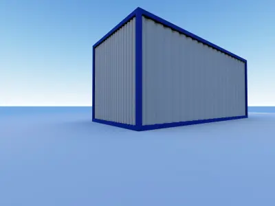 Container shipping on sky Low-poly 3D model