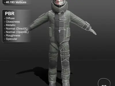 Bomb Suit EOD 9 Low-poly 3D model