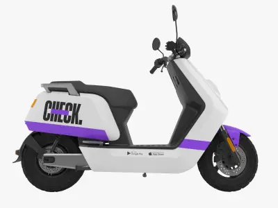Electric Scooter Check  Low-poly 3D model