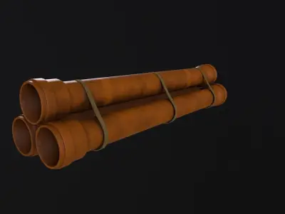 Drain Pipes 3D Model Low-poly 3D model