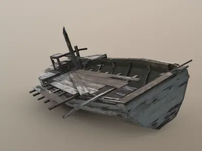 Old Boat Low-poly 3D model purchase