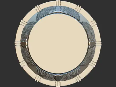 Egyptian pharaoh round base Free 3D print model