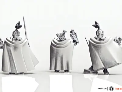 Feudal Guard Female Higher Officers female 3D print model