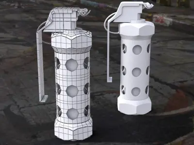 Flashbang - Stun Grenade  Low-poly 3D model